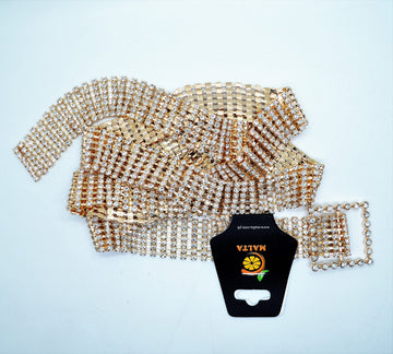 Malta New Design Rhinstone Belt With Beautifull Square Shape Buckle-(05-05-00-03)